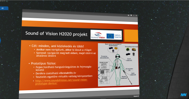 Sound of Vision presentation in virtual reality